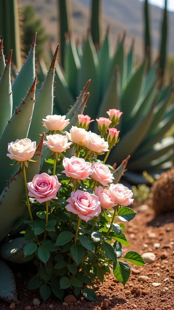 soft roses bold agave