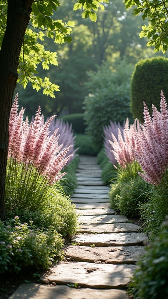 softening hardscapes with astilbe
