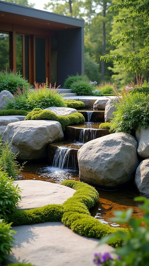 soothing rock water features