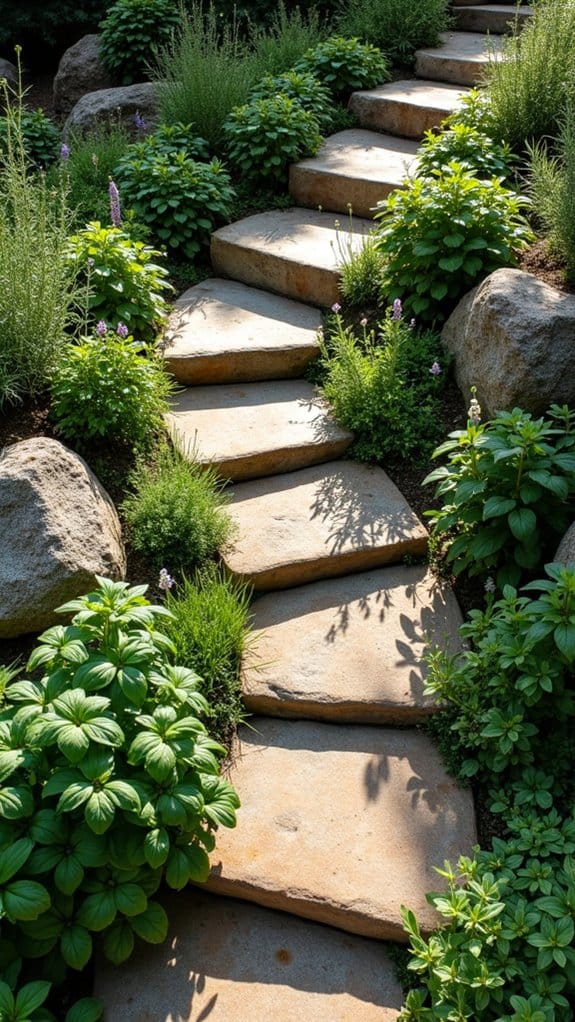 spiral rock herb garden