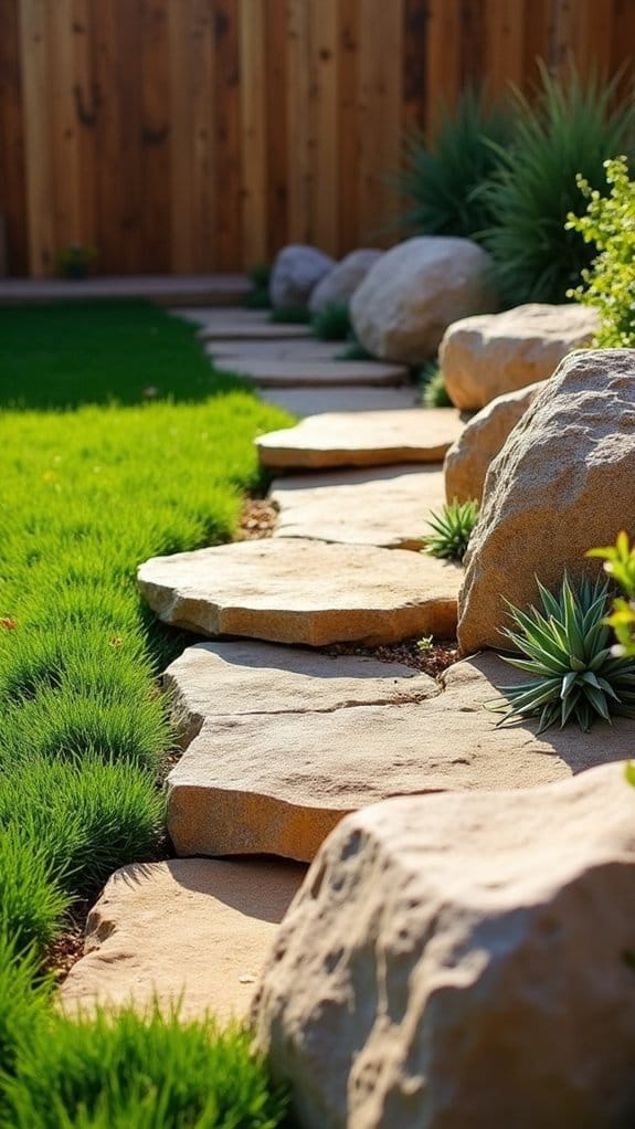 staggered sandstone slab arrangement