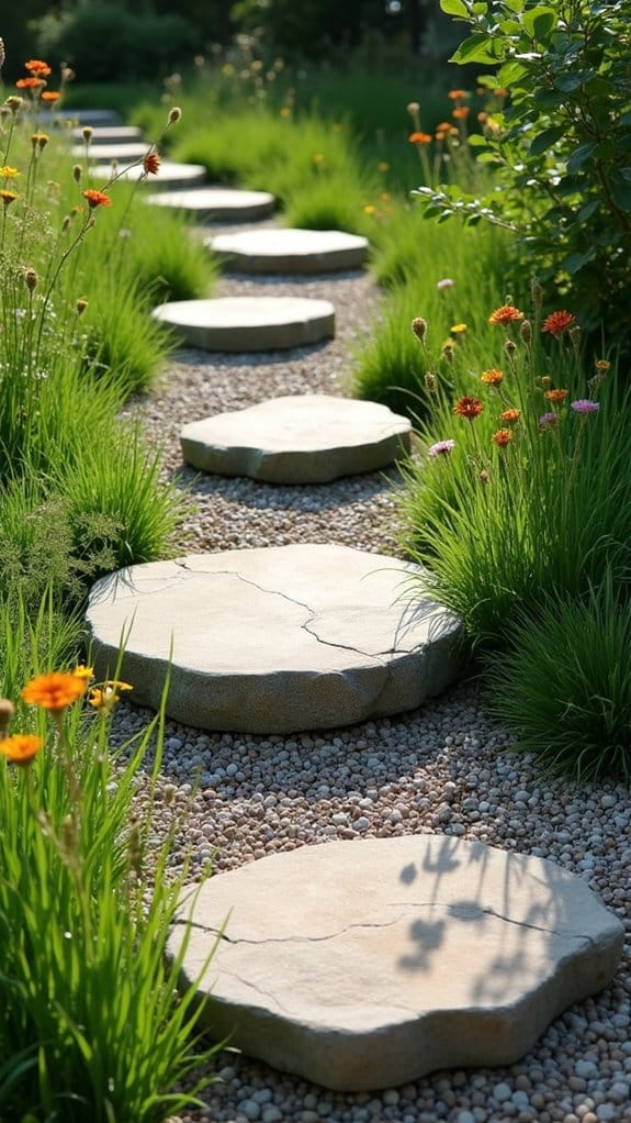 stepping stones enhance landscape