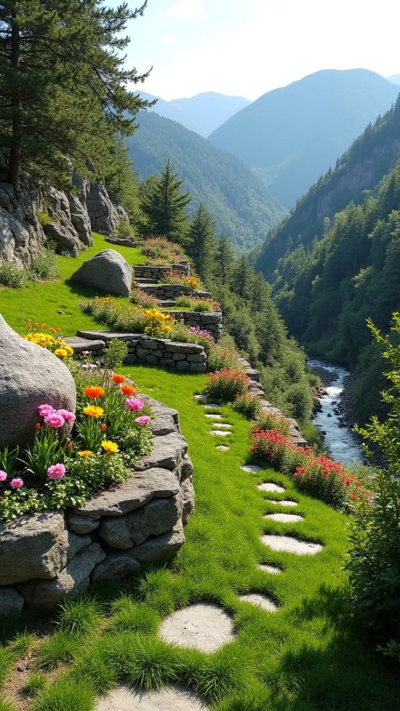 stone edges enhance gardens