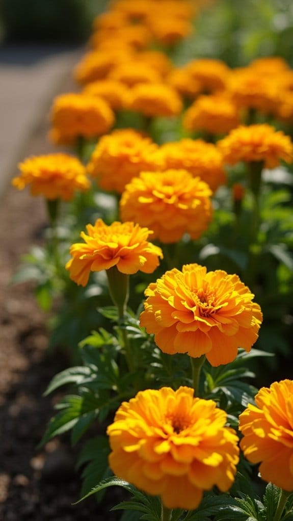 striking marigold garden focal points