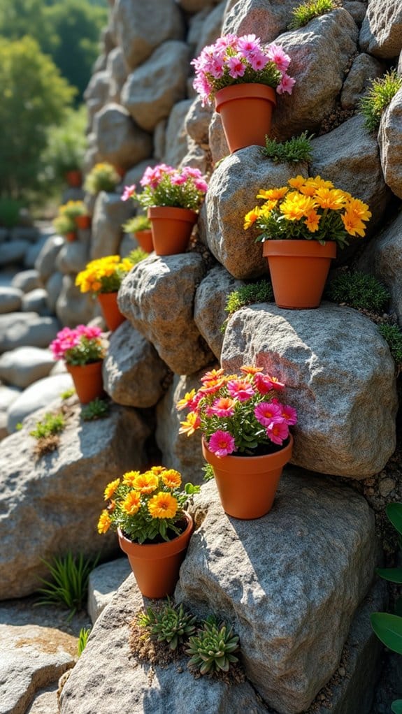 stunning flower pot arrangement