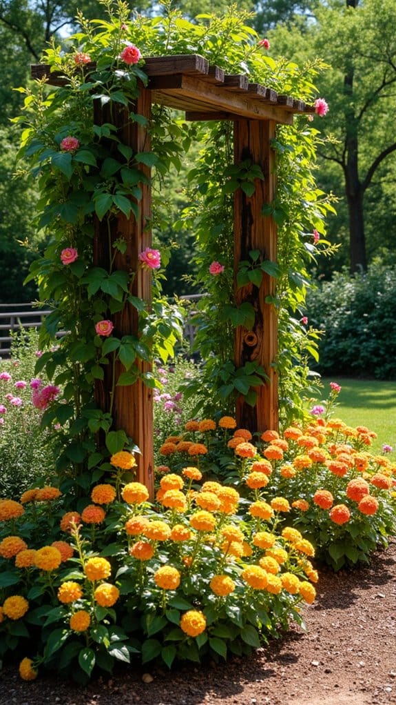 sturdy trellis for climbing flowers