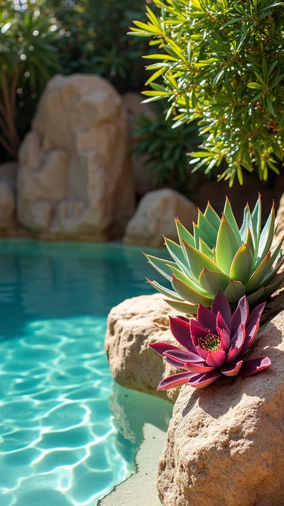 succulent rock garden beauty