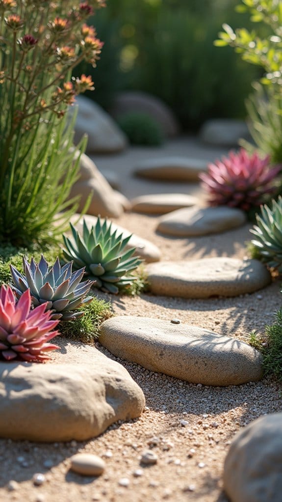succulent rock garden oasis