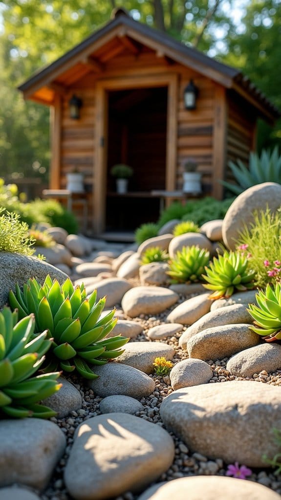 succulent rock garden project