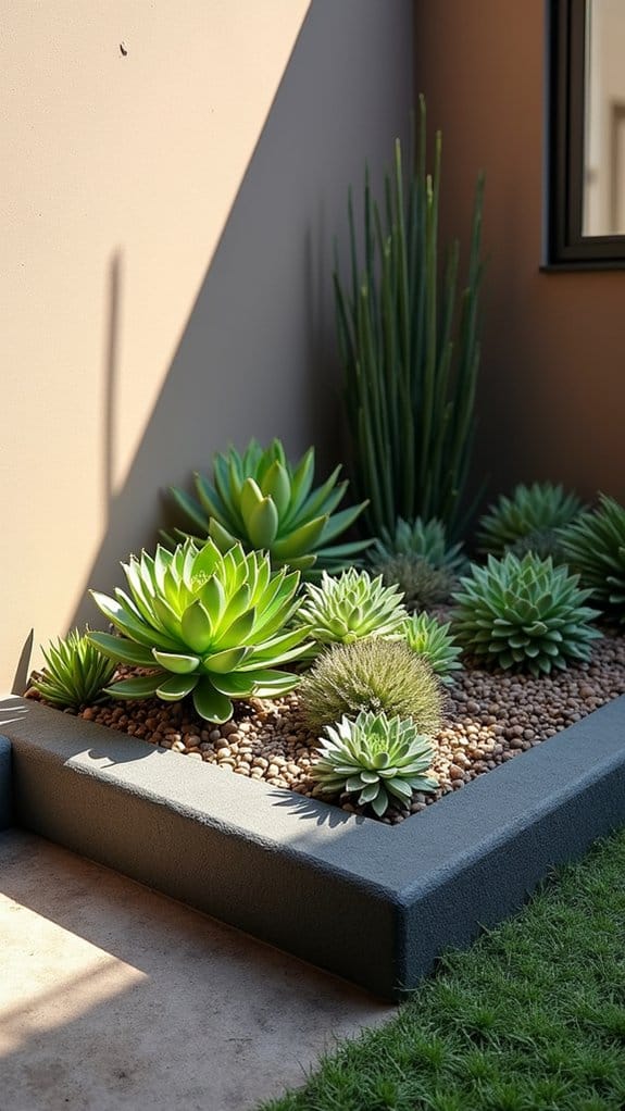 succulents in minimalist design