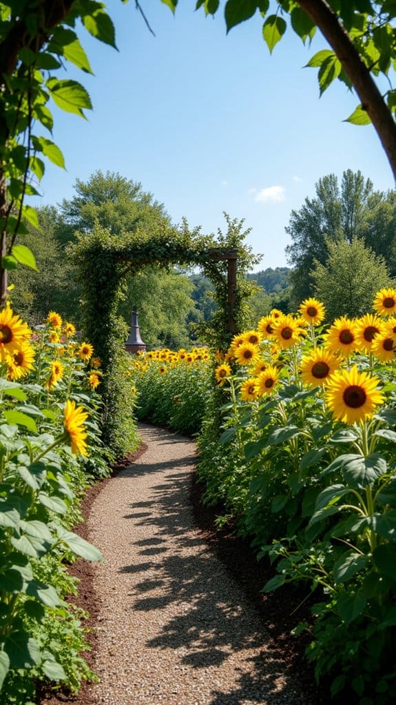 sunny location diverse sunflowers
