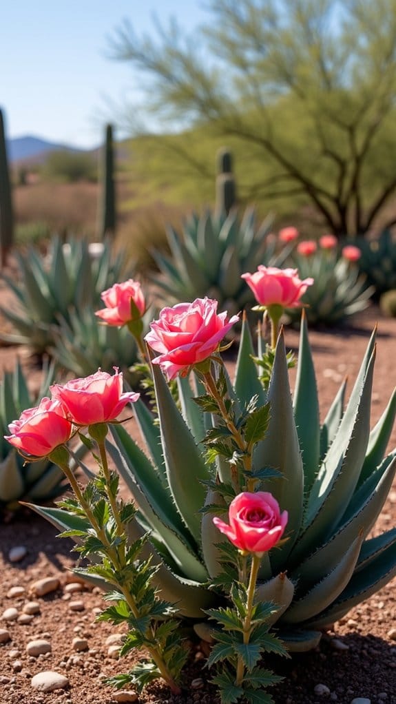 sustainable xeriscaping with contrast