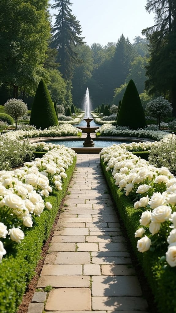 symmetrical structured garden elegance