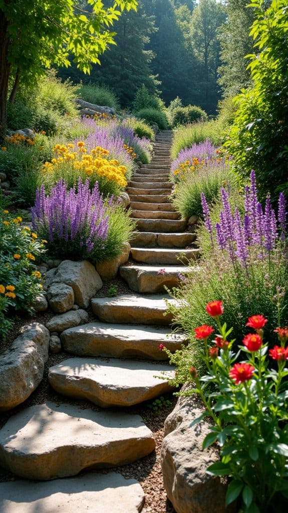 terraced flower beds design