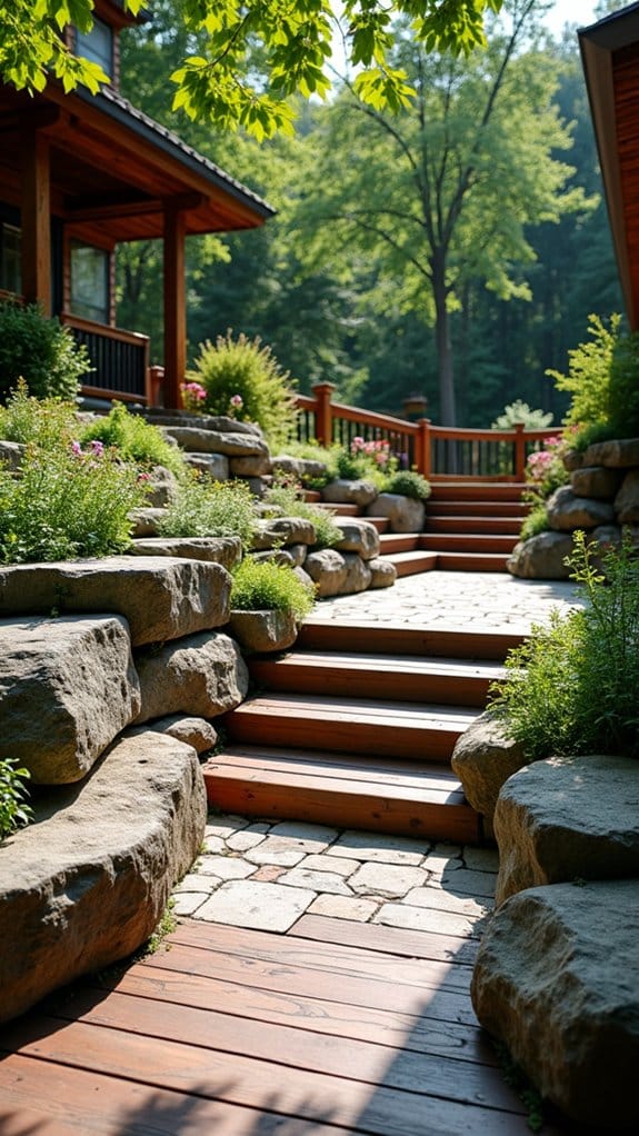 terraced rock garden design