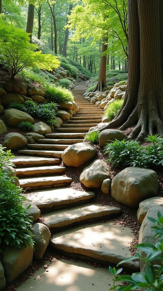 terraced rock gardens enhance landscapes