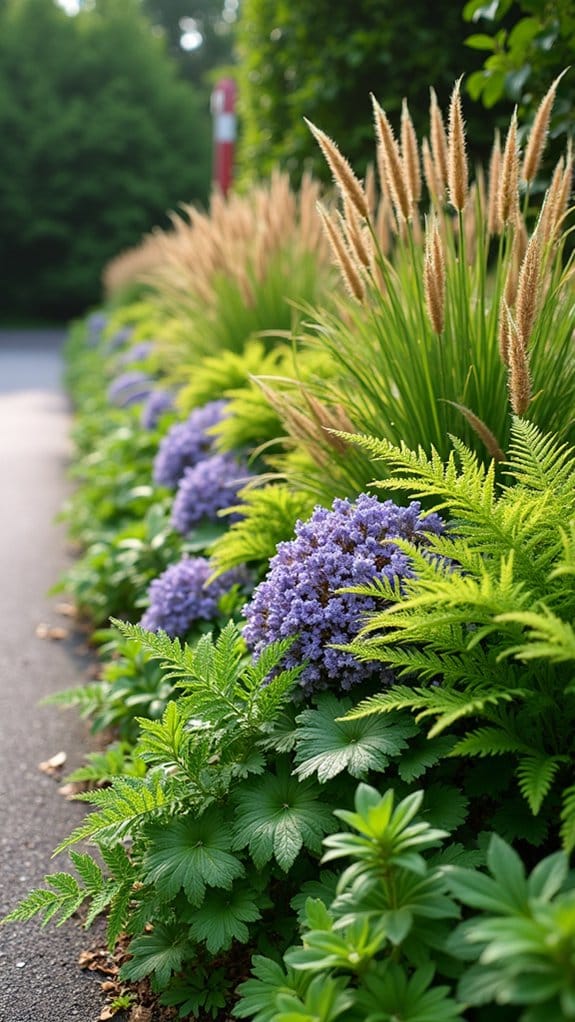 textured foliage enhances blooms