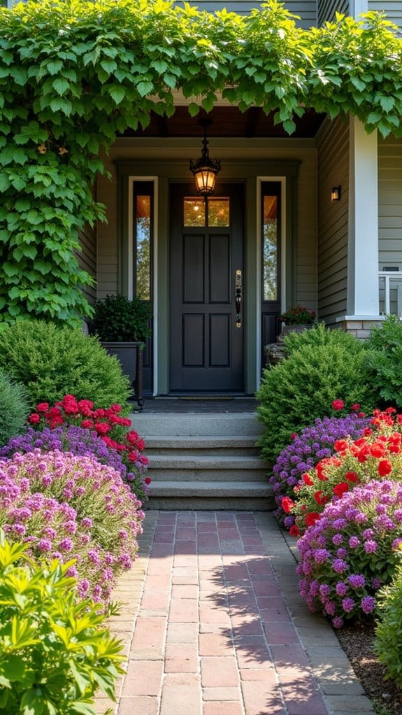 textured foliage vibrant blooms