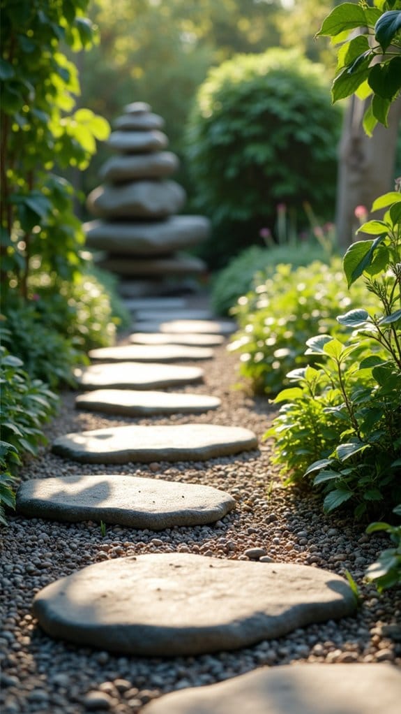 textured stone garden paths