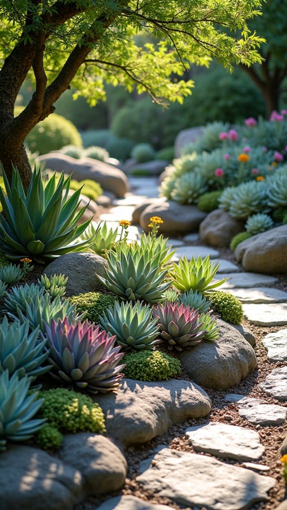 textured stone pathway beauty