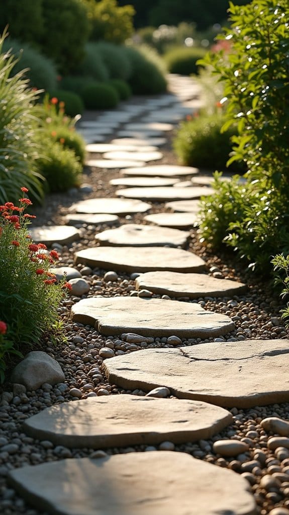 textured stone pathway design