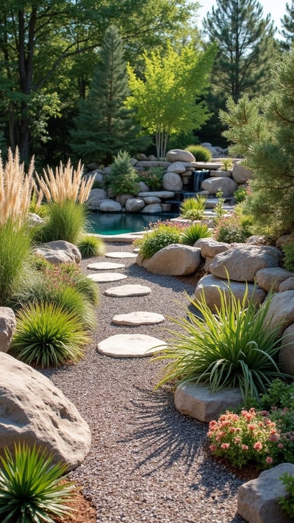 themed rock garden design