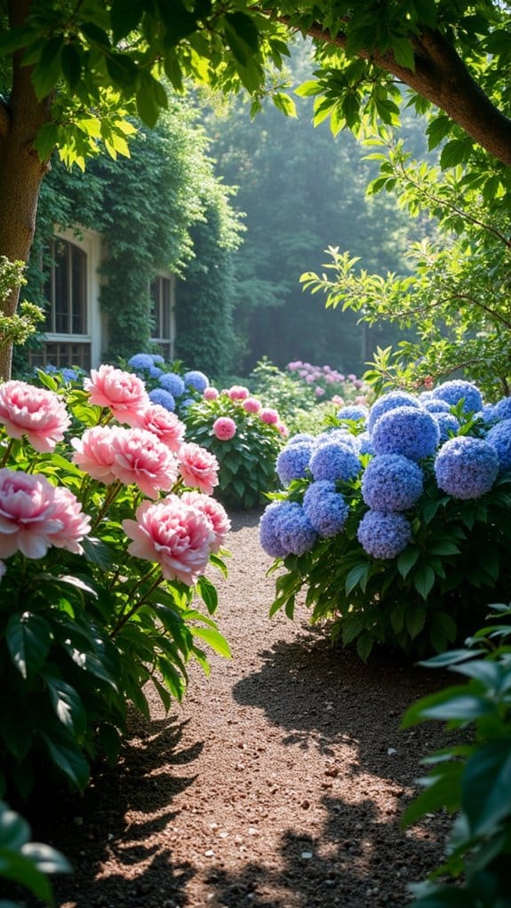 thriving shade garden blooms