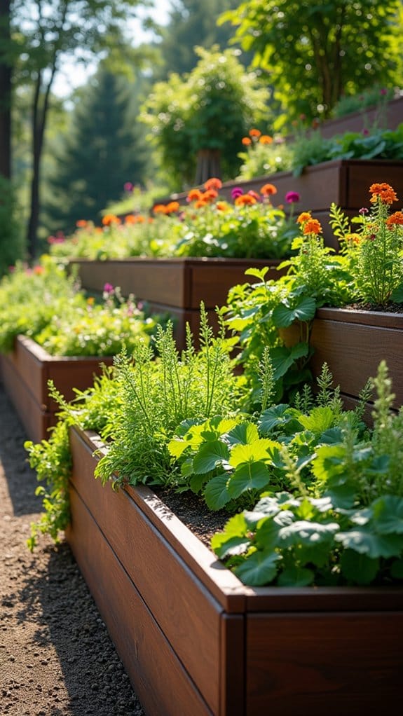 tiered edible garden beds