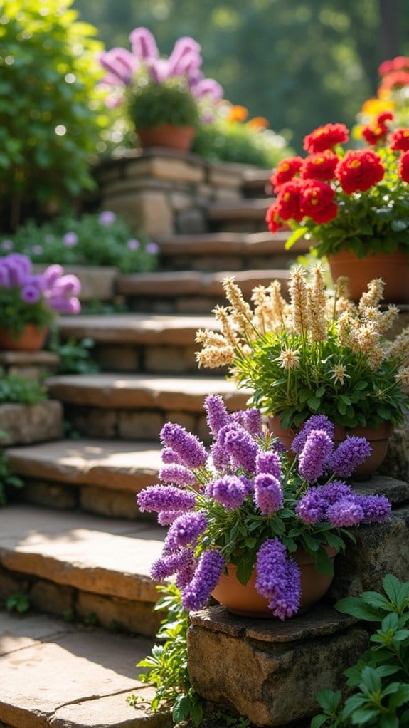 tiered stone planter aesthetics