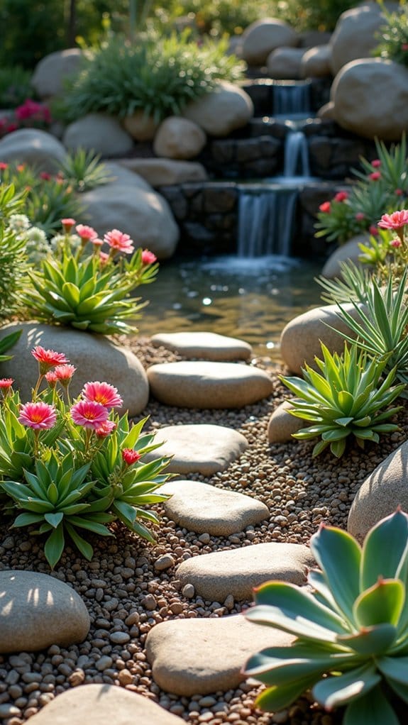 tranquil fountains enhance nature