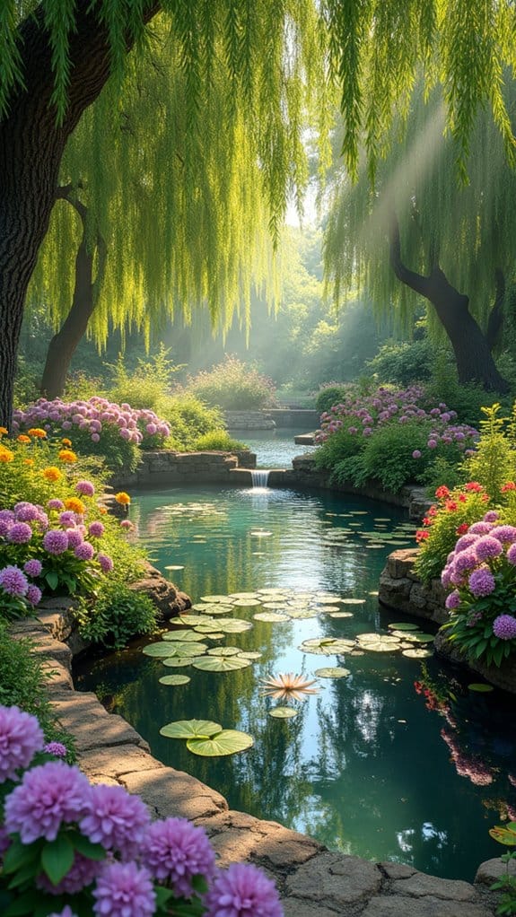 tranquil hidden pond sanctuary