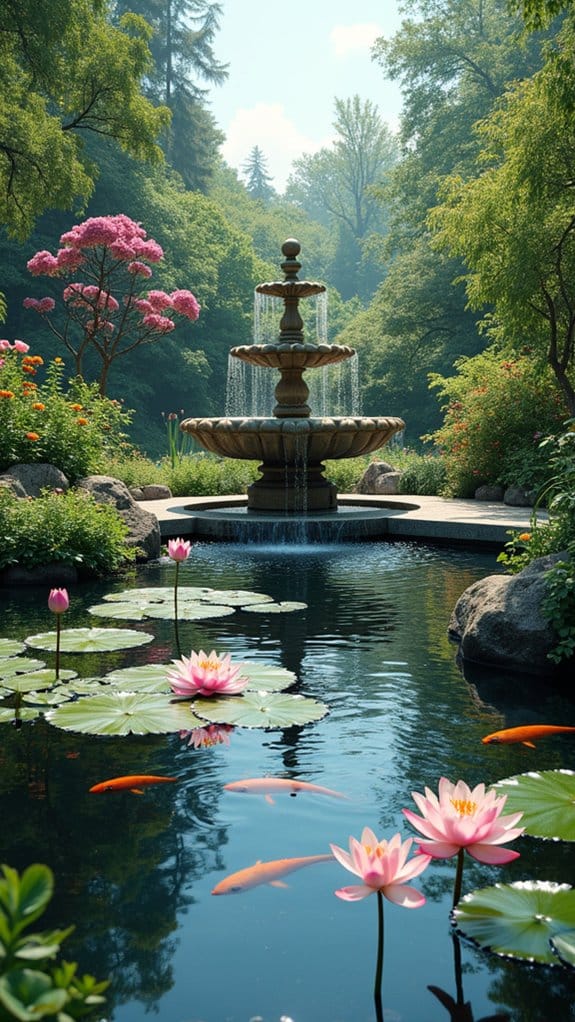tranquil koi pond serenity
