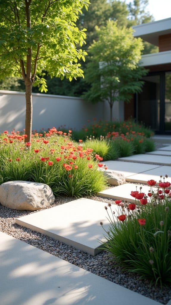 tranquil minimalist rock gardens