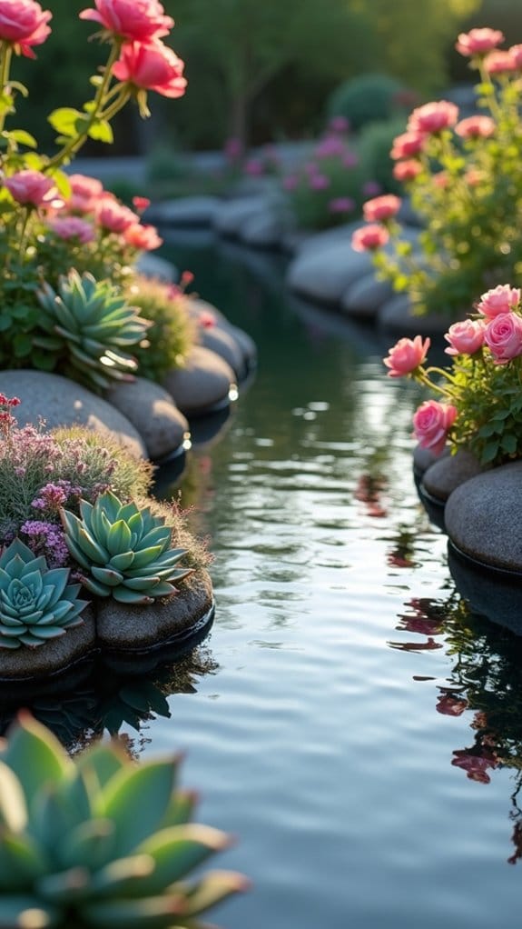 tranquil water feature garden