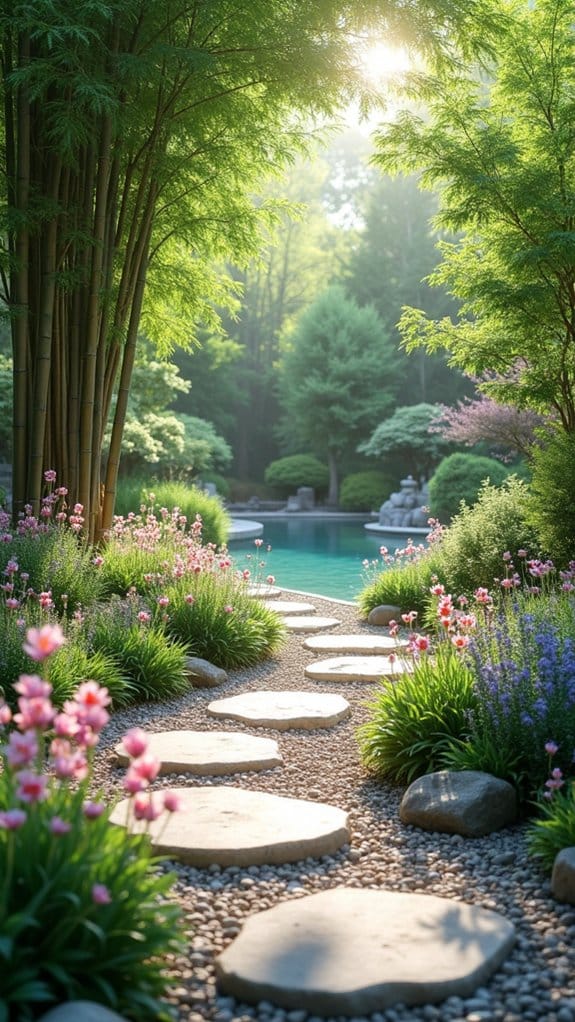 tranquil zen inspired walkway