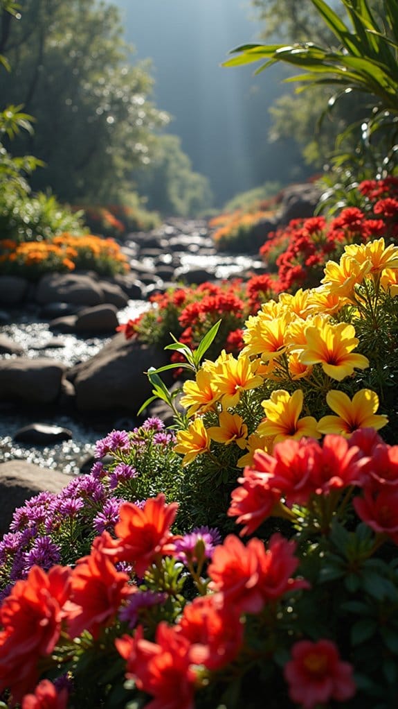 tropical contrast vibrant beauty