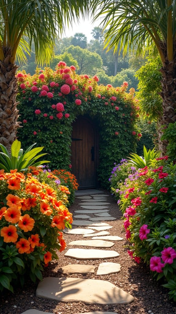 tropical garden vibrant escape