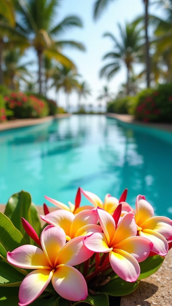 tropical paradise poolside escape