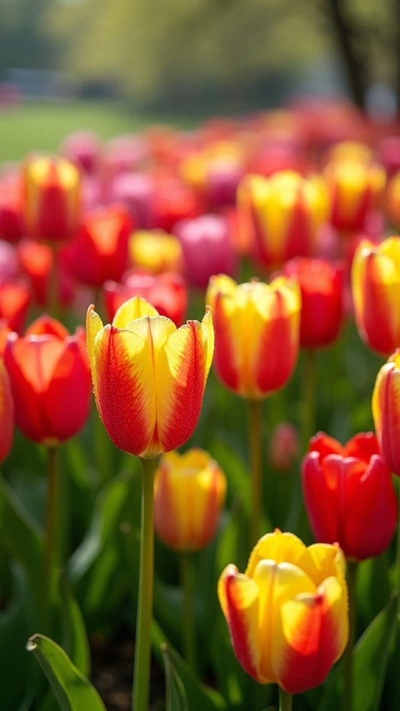 tulip flower bed design