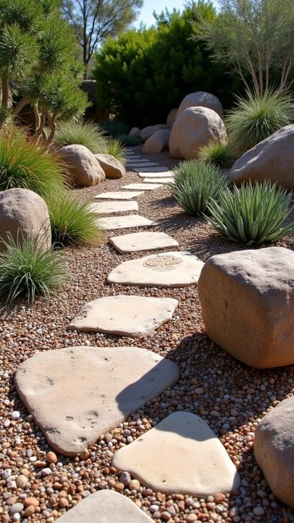 unique rock art garden