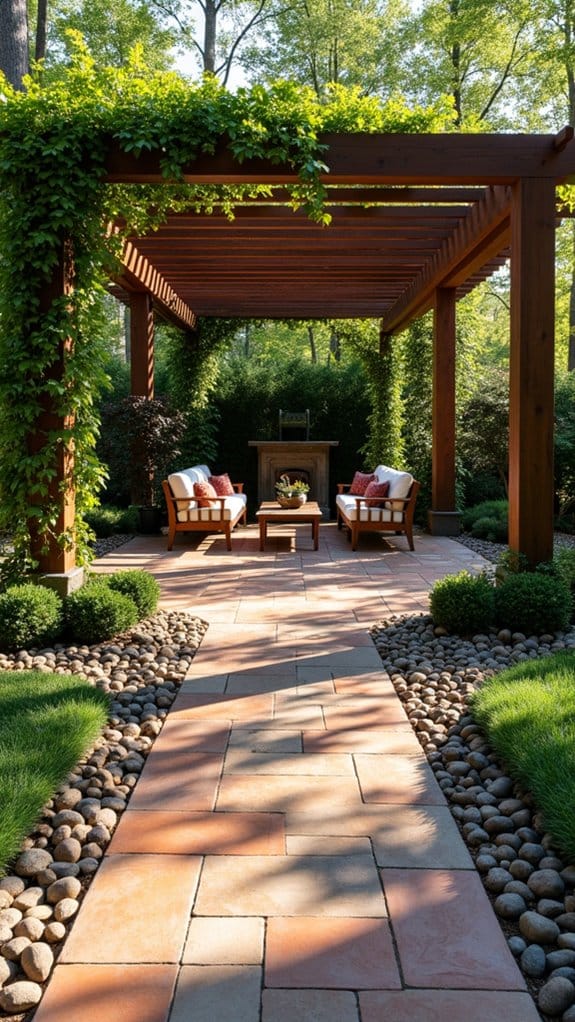 versatile pergola with pavers