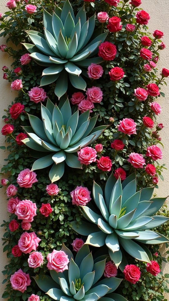 vertical gardens with agave