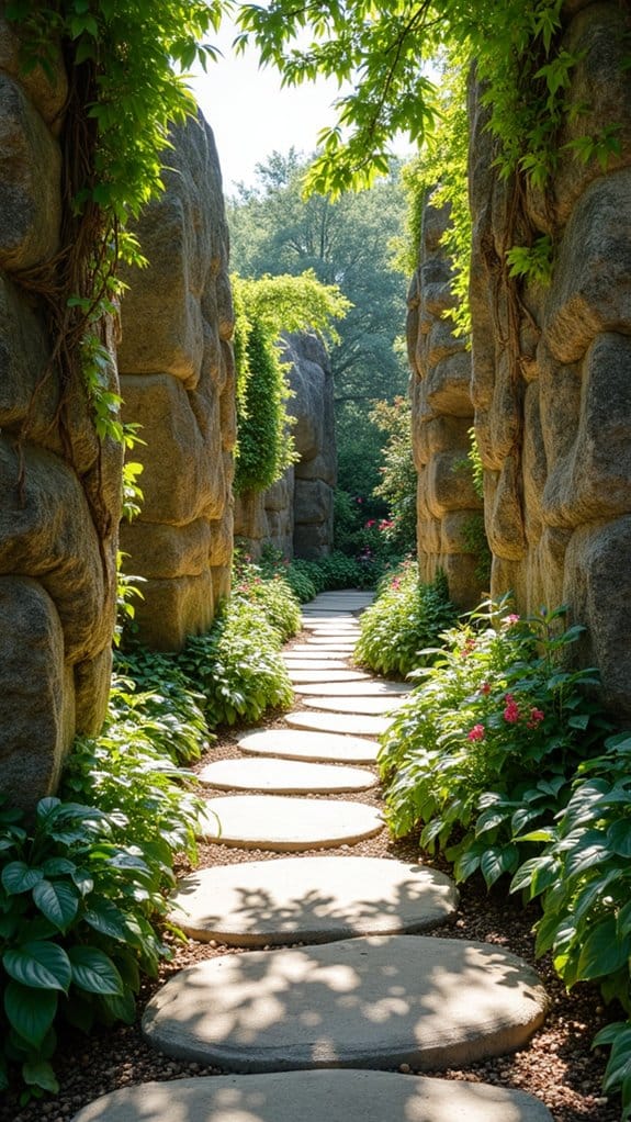 vertical rock pathways enhance