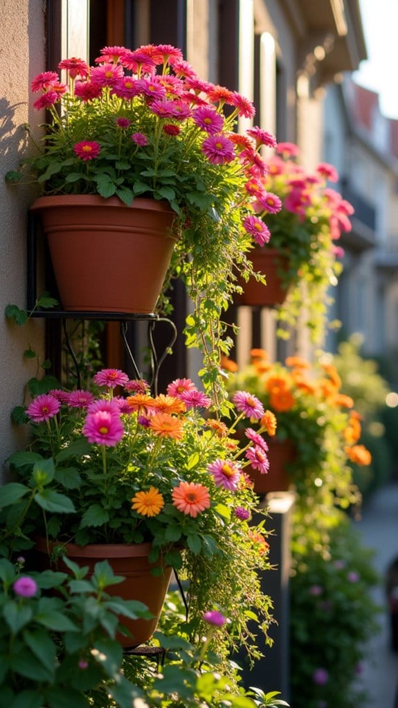 vertical zinnia wall displays