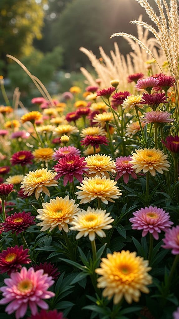 vibrant autumn garden tapestry