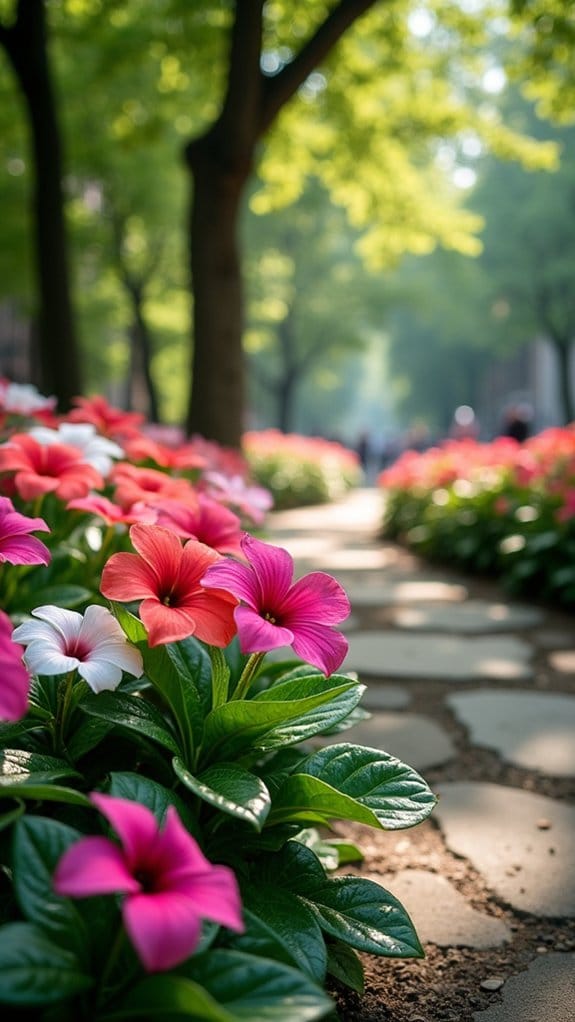 vibrant blooms in urban gardens