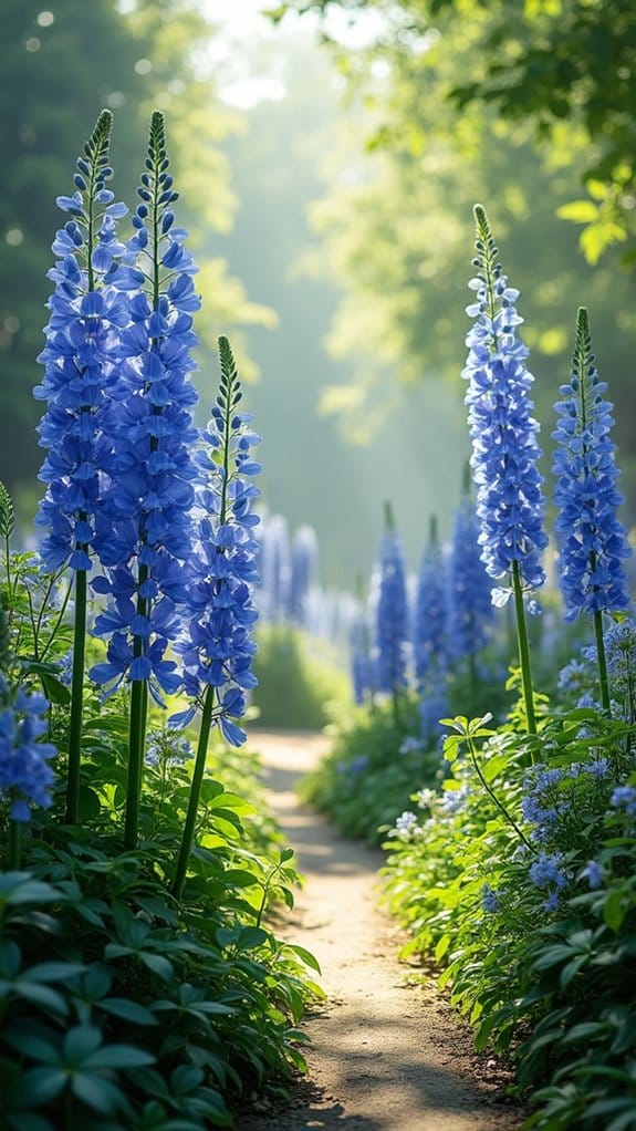 vibrant blue floral elegance