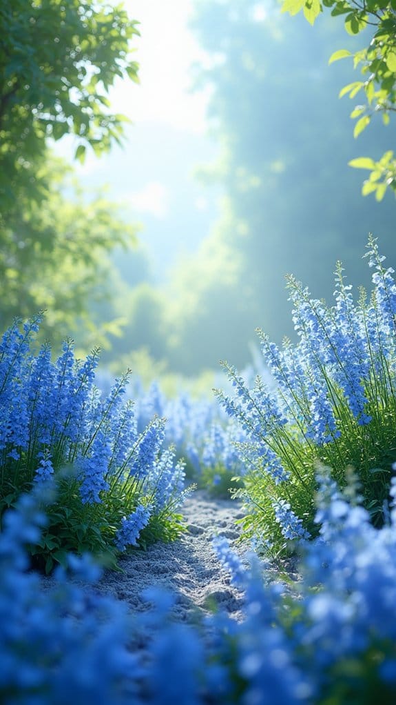 vibrant blue ground cover