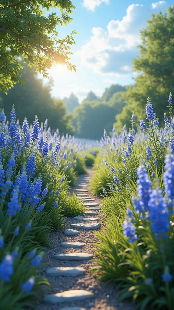 vibrant blue wildflower beauty