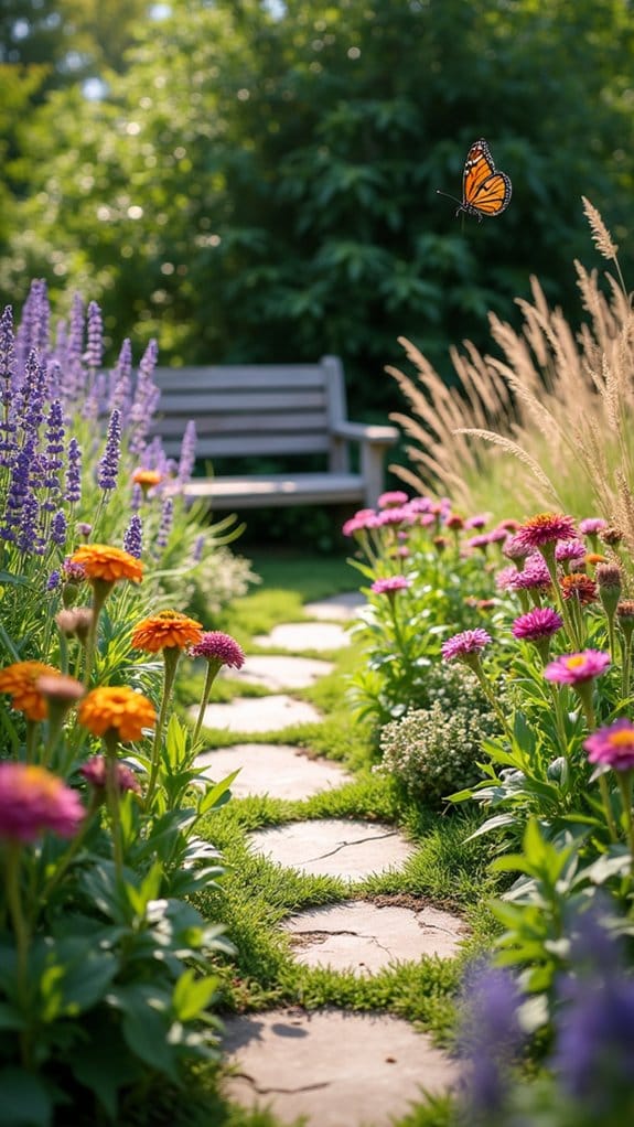 vibrant butterfly garden design